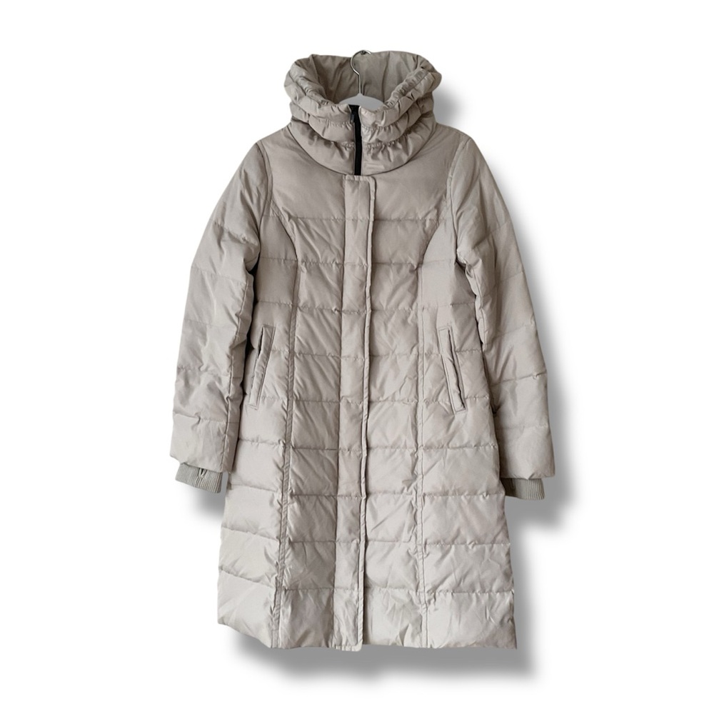 Soia & Kyo Down/Feather Filled Quilted Puffer Coat in Fawn Size M
